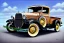 Placeholder: a true-to-life 1930 ford model a pickup, classic wheels, centered, intricate, extreme detailed, photorealism, center view, suburb background, pivot on ford, pen and color marker, painting by cheryl kelley