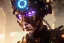 Placeholder: Beautiful steampunk portrait of a robot cyborg in a cyberpunk mask a