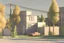 Placeholder: blender, low poly, calle suburvios de día