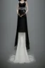 Placeholder: Portrait emo bride in black dress, full body shot, full-color long shot