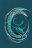 Placeholder: minimalist logo featuring ouroboros in a katamaran in gothic style and blue-green hues.