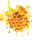 Placeholder: honey yellow background and honeycombs watercolor painted