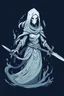 Placeholder: female ghost wielding a sword