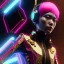 Placeholder: Medium Close Up Portrait, Front image. cyberpunk Asian woman, pink short hair. rabbit mask, latex suit. Red, black, gold, color. Punk style. Gradient background, highly detailed, concept art, smooth, unreal engine 5, god rays, ray tracing, RTX, lumen lighting, ultra detail, volumetric lighting, 3d, finely drawn, high definition, high resolution.