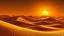Placeholder: Draw a vast desert landscape with dramatic lighting that captures the texture of sand dunes under a golden sunset. The shadows should be long and the sky should have a gradient of warm tones.
