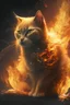 Placeholder: flaming cat