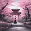 Placeholder: art, fantasy, pink, black, feminine, beautiful style, Japan