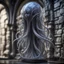 Placeholder: giger escher illithid mind flawyer witch sculpture in transparent murano glass in front of stone wall,bokeh like f/0.8, tilt-shift lens 8k, high detail, smooth render, down-light, unreal engine,bokeh like f/0.8, tilt-shift lens 8k, high detail, smooth render, down-light, unreal engine