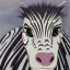 Placeholder: zebra with face makeup futuristic