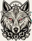 Placeholder: Vintage cartoon wolf. Whistling drawing, stylized , trAditional americana old school tattoo designed