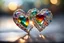 Placeholder: Coloured glass loving couple, heart set with gemstones, glittering metal stems and gemstone leaves sharp focus elegant extremely detailed intricate very attractive beautiful dynamic lighting fantastic view crisp quality exquisite detail gems and jewels S<AI in sunshine Weight:1 Professional photography, bokeh, natural lighting, canon lens, shot on dslr 64 megapixels sharp focus Weight:0.9