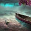 Placeholder: Underwater view,Insanely detailed photograph of an “artitcture plans of a canoe ” with intricate waves, intricate embroidered band of stars, hyperdetailed painting by Ismail Inceoglu Huang Guangjian and Dan Witz CGSociety ZBrush Central fantasy art album cover art,8K, hdr, romantic, mysterious, ominous, flowers, jewelry, steam,oil,cafe,street vendor,steamship,D&D