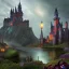 Placeholder: A magical canal city of wizards, witches and warlocks with a castle gothic style