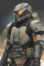 Placeholder: japanese sci-fi futuristic soldier in armor, watercolor style, ultra detailed character, simple background, oil painting style, dark colors, dramatic lighting