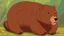 Placeholder: Cartoon style: cute brown bear is sleeping