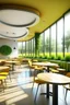 Placeholder: modern canteen designs with nature and round tables