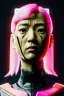 Placeholder: portrait, Asian cyborg woman, samurai warrior :: symmetry photography, cyberpunk style, cyborg eyes, pink hair, wires conveying, perfect eyes, samurai helmet, tiger mask, black samurai army, katana, japanese traditional ornaments, pink, white, black, glow eyes, cinematic, Ultra realistic, dark scene, soft color, highly detailed, unreal engine 5, RTX, ultra detail, 3d, finely drawn, high definition.