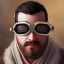 Placeholder: a _ fantasy _ style _ portrait _ painting _ of beautiful white male dwarf black hair short head smirk round face steampunk goggles rpg dnd oil _ painting _ unreal _ 5 _ daz. _ rpg _ portrait _ extremely _ detailed _ artgerm _ greg _ rutkowski _ greg