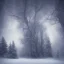 Placeholder: lost in the woods, winter landscape, ice field, crystals, surreal, dreamlike, foggy