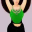 Placeholder: fullbody portrait of beautiful booty young busty atletic amazon Brunette woman with big green eyes with big emeralds necklace by Anthony Devas 8k