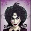 Placeholder: extrem tim burton style and disney style of an old and extrem malicious stepmother, sharp focus, sneaky eyes, old face