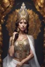 Placeholder: Beautiful Goddess Photo Portrait Fantasycore Artwork, fullbody,wearing traditional golden silver ornaments dress ,Intricate Photography, A Masterpiece