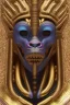 Placeholder: Aztec male African Egyptian alien, cracks in the voodoo head, wicked, eyes, crown, Elephant, 8k, finely detailed, photo realistic, tiger turquoise skull head gold dragon space alien snow skeleton gold gorilla silver crown silver eyes