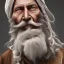 Placeholder: An old man with a long beard old Arabic and white Turkish turban feature ray tracing 4k realistic