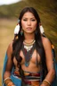 Placeholder: a digital photograph of a gorgeous native american woman, 25 years old