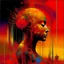 Placeholder: Exponential decay paradigm shift, abstract surrealism, by Dave McKean and Arthur Secunda and H.R. Giger, silkscreened mind-bending illustration; asymmetric, Braille art, warm colors, dark shine, saturated colors, atmosphere guided by N(t)=N0​⋅e−kt