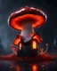 Placeholder: A solitary floating mushroom house on a clear night. silver and orange and red, Dark cosmic interstellar. Detailed Matte Painting, deep color, fantastical, intricate detail, splash screen, hyperdetailed, insane depth, concept art, 8k resolution, trending on Artstation, Unreal Engine 5, color depth, backlit, splash art, dramatic, High Quality Whimsical Fun Imaginative Bubbly, perfect composition