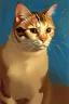 Placeholder: Portrait of a cat by Van Gogh