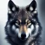 Placeholder: black wolf, black, masterpiece, expert, 8K, hyperrealism, sharp focus, cinematic lighting, blue