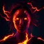 Placeholder: Cosmic dream face, woman, neon, abstract, amazing shadow and lightning, 4k, cinematic, glowing eyes, cosmic, face, dream, space, stars, amazing, art, glowing, fire