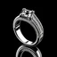 Placeholder: Radiant ring with trapezoid Side diamonds