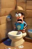 Placeholder: Woody from Toy Story pooping on a toilet