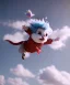 Placeholder: Ultra realistic speed clouds sky scene, wide angle view, sweet men falling down, many Childs, feather color clothing, free jumping flying, many trinkets, hair monster, many jelly beans, balls, color smoke, smile, happy, circus style, extreme, wind, clouds sea, 20,000 feet altitude, stratosphere, soft color, highly detailed, unreal engine 5, ray tracing, RTX, lumen lighting, ultra detail, volumetric lighting, 3d, finely drawn, high definition, high resolution.