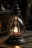 Placeholder: cinematic photo of a stunning OLD RUSTIC IRON KEROSENE OIL LAMP /LANTERN OLD GLASS GLOBE