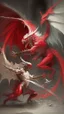 Placeholder: red dragon fighting an angel