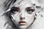 Placeholder: abstract girl art white eyes