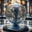 Placeholder: giger escher araknid sculpture in transparent murano glass beeing sprinkled by fountain inside glass box,bokeh like f/0.8, tilt-shift lens 8k, high detail, smooth render, down-light, unreal engine,bokeh like f/0.8, tilt-shift lens 8k, high detail, smooth render, down-light, unreal engine