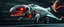 Placeholder: blind contour robot eel with no teeth, like space ship fighter jet massage master guru fast moving motion blur background, landing wheel gears