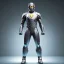 Placeholder: Cosmos super hero, gray costume,4k image, full body man