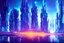 Placeholder: Futuristic cyberpunk buildings, galaxy, impressionism influence, realistic painting