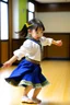 Placeholder: a girl dancing in japanese school