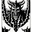 Placeholder: Devil demon satan king knights war code prophecy black and white reptilians