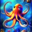 Placeholder: beautiful mystical underwater octopus, seashell, fish, high quality, acrylic paints, pastel colors, by Renoir