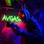Placeholder: A exhaust pipe performing at dance club, his name is "exhaust pipe" and looks crazy, looks very aggressive look, Neon lights and smog, "AVGASRÖR" SIGN ON WALL