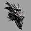 Placeholder:  dragon head facing to the side with white, opaque scales, volumetric lighting, photo realistic, dark fantasy, dramatic, ferocious, middle ages, Andy Warhol