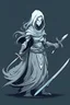 Placeholder: female ghost wielding a sword